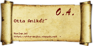Otta Anikó névjegykártya